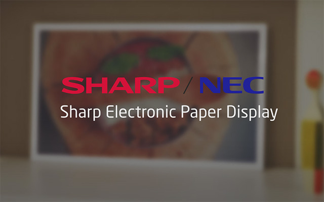Sharp ePaper displays consuming zero watts